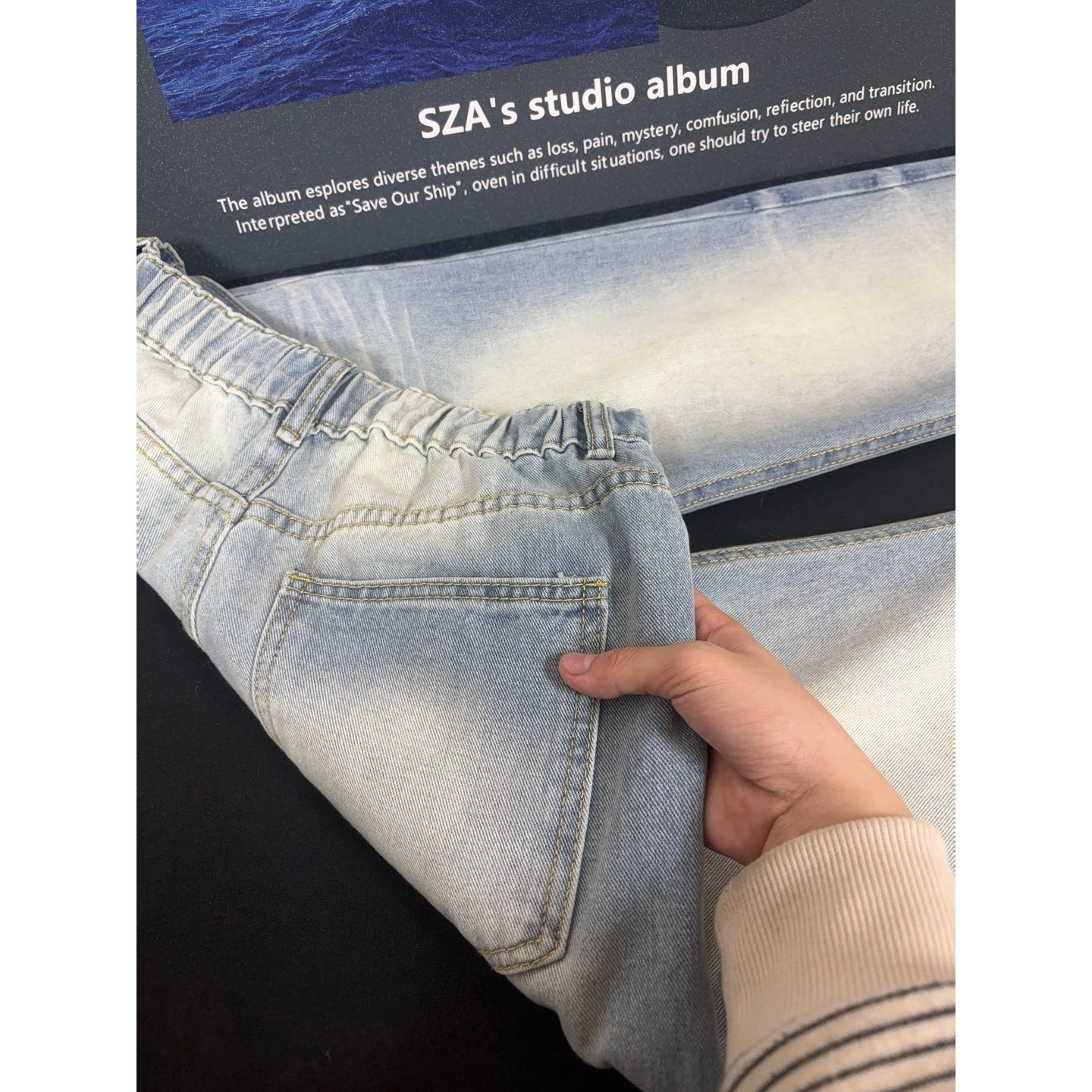 Jeans Men's High Street Washed Catwhisker Pants