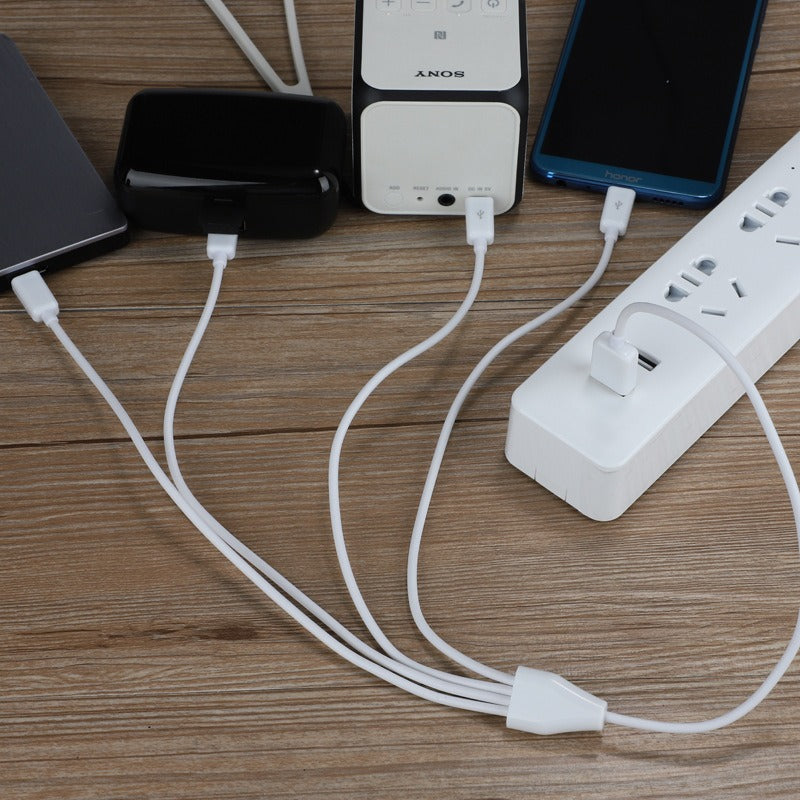 One to four MICRO USB charging cable 50CM to charge 4 Android devices