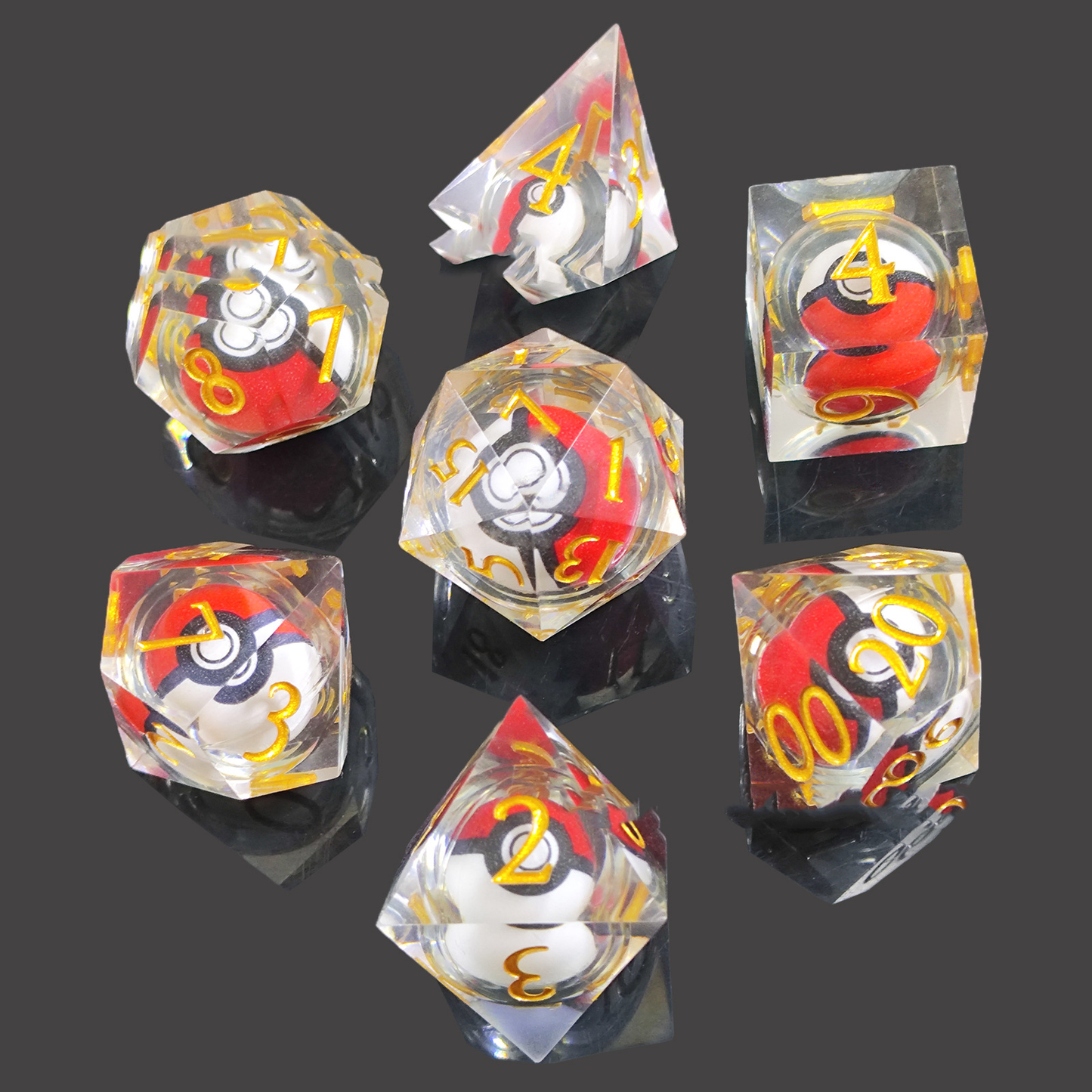 DND Dice Treasure Kemeng Resin Dice New Dragon and Dungeon Running Group 7-piece Set Cthulhu