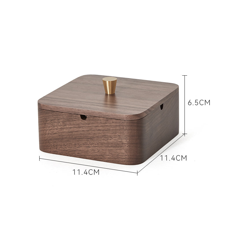 Walnut Solid Wood Ashtray With Cover