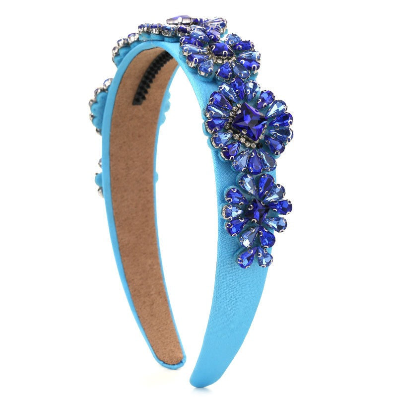 Fashionable Baroque rhinestone flower women's hair hoop hair accessories
