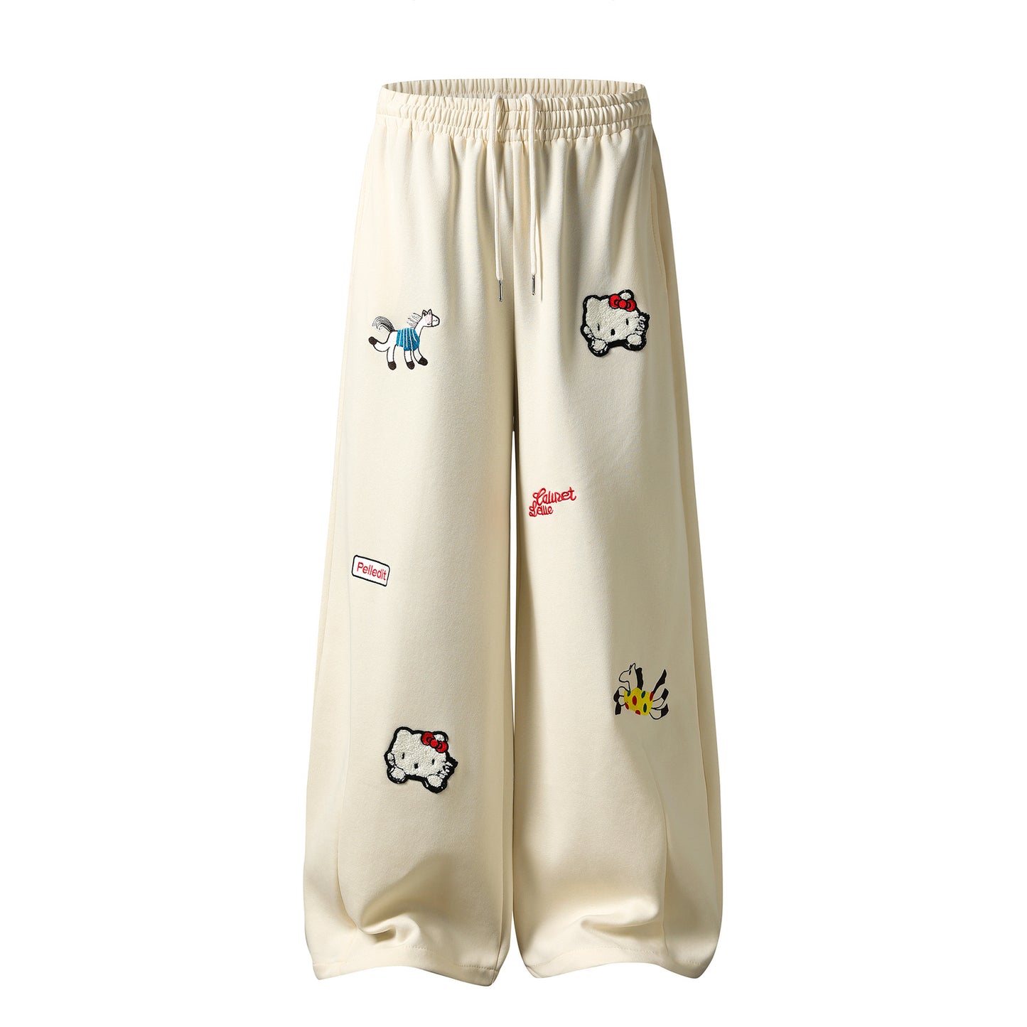 Loose Personality Street Style Sweatpants Cargo Stripe Wide Leg Long Pants for Women