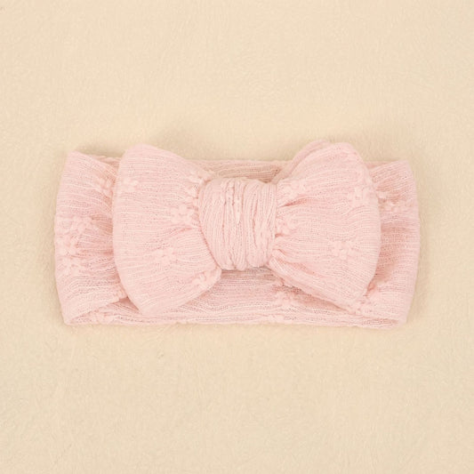 Children's hair accessories baby double layered bow lace mesh bow headband