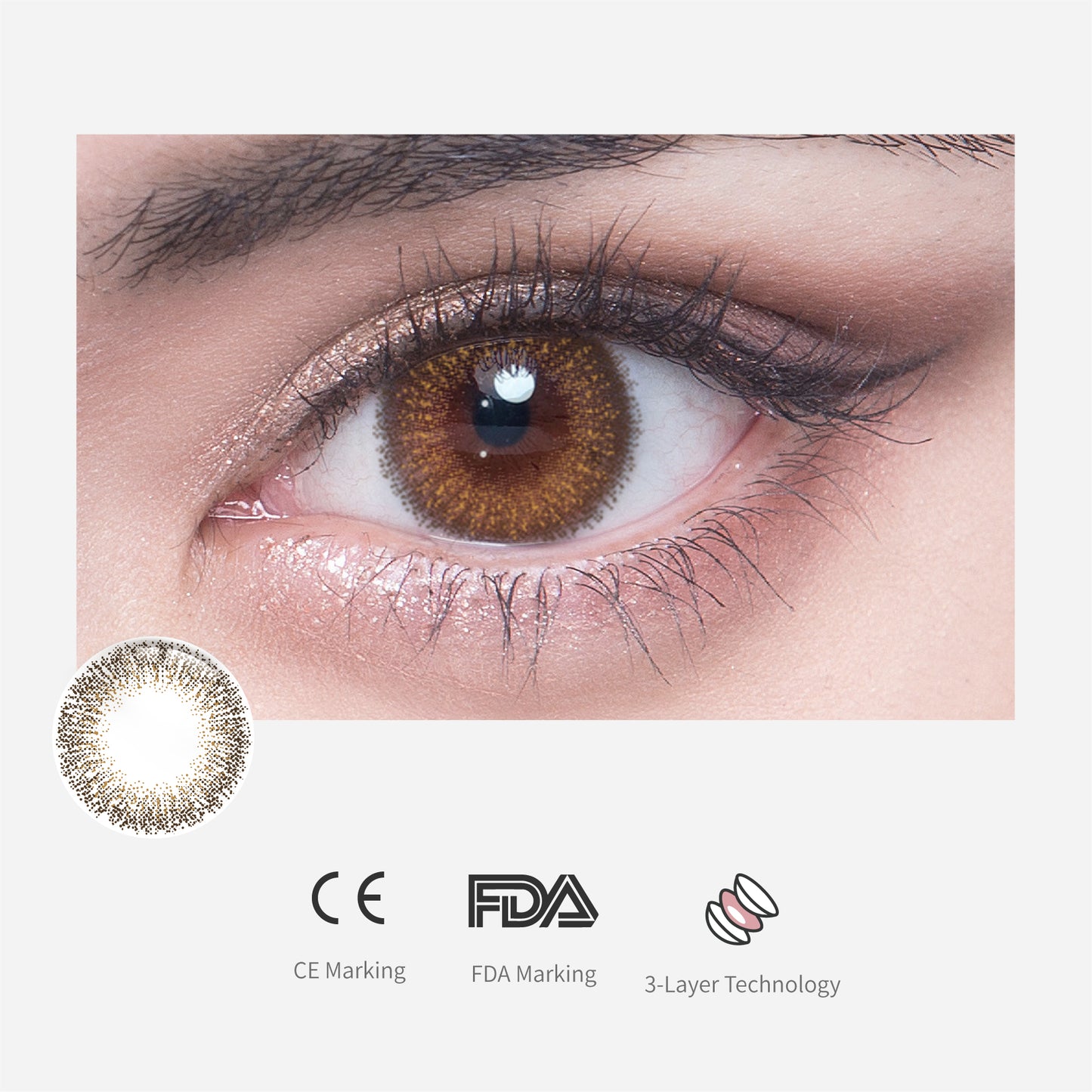  1Pcs FDA Certificate Eyes Beautiful Pupil Colorful Girl Cosplay Contact Lenses