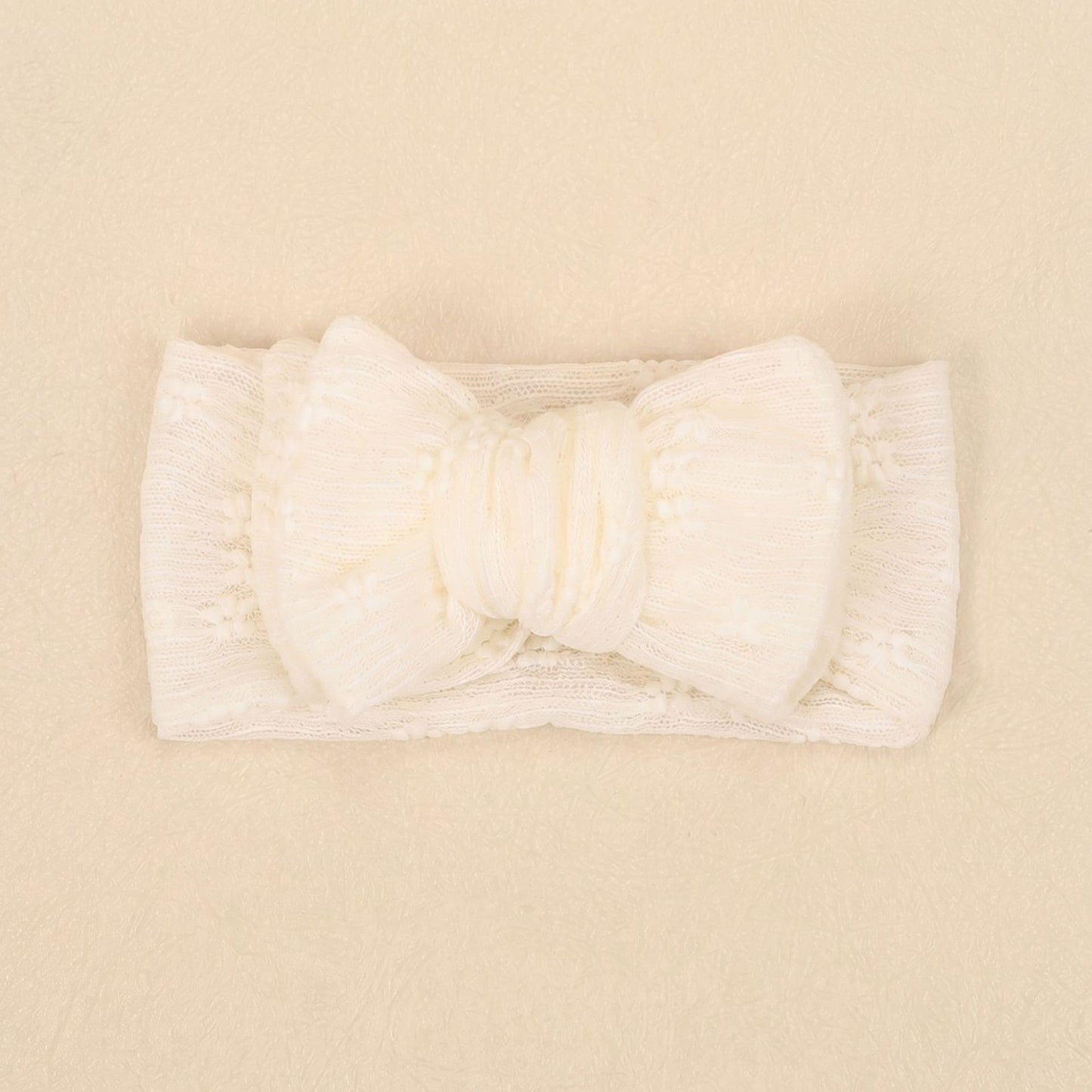 Children's hair accessories baby double layered bow lace mesh bow headband