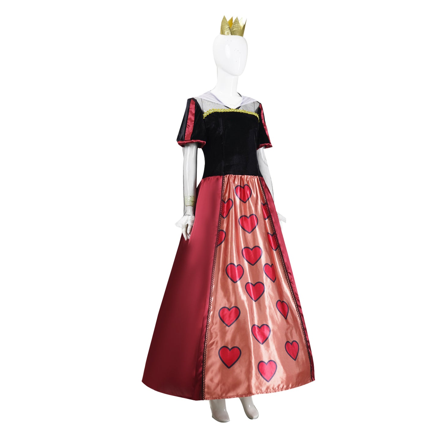 Fairy Tale Queen Cosplay Costume King and Queen Dress Stage Performance Outfit Heart-shaped Dress for Dance
