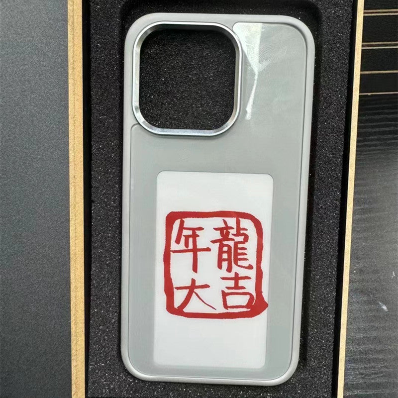 DIY Ink Screen Phone Case Suitable for Apple 14promax Infinite Projection 14pro/14nfc Projection Anti Drop Cover