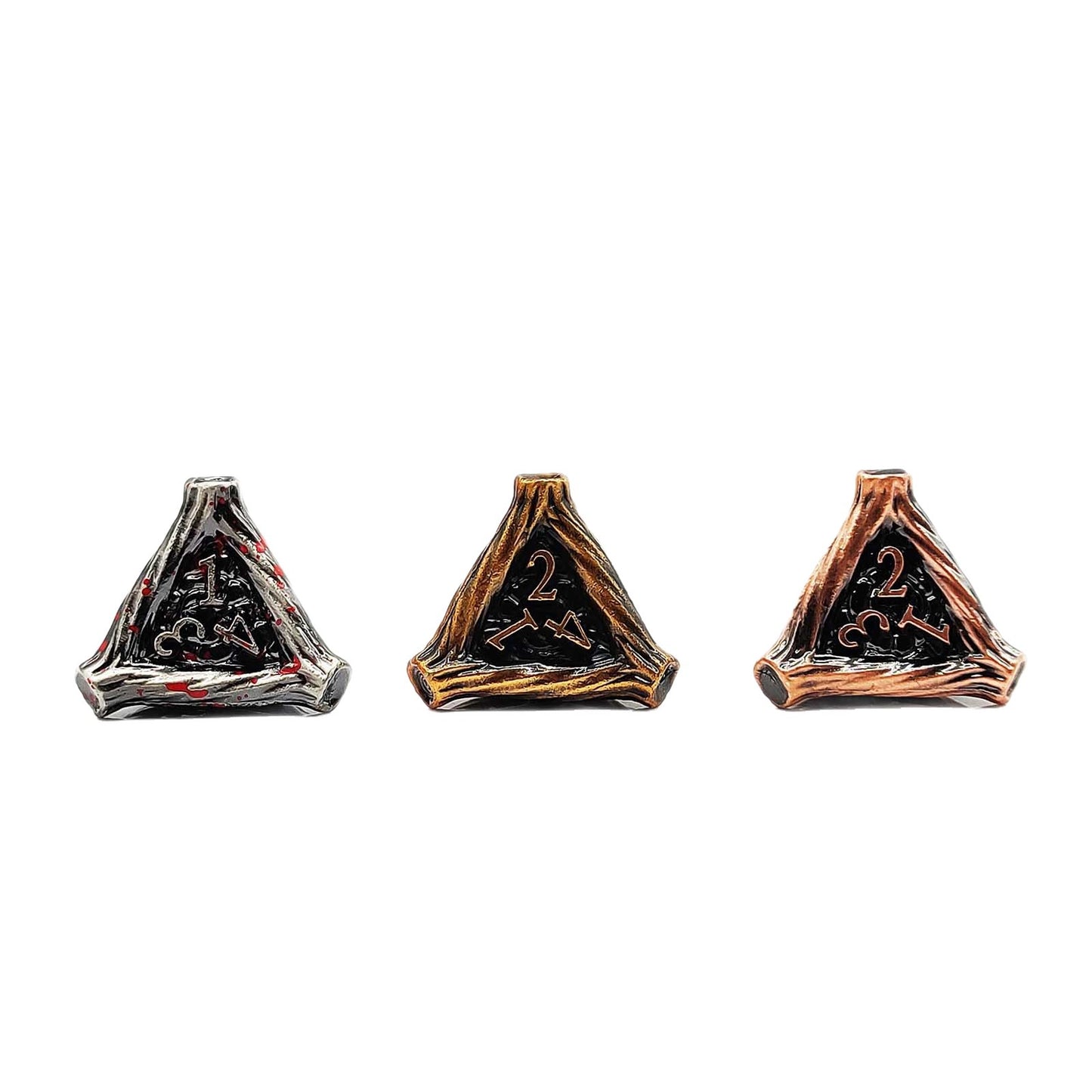 Solid Metal and Wood DND Dice TRPG Cthulhu Set Polyhedral Dungeons &amp; Dragons COC Tabletop Role-Playing Game