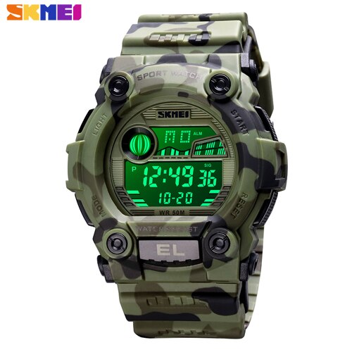 SKMEI 1633 New Men's Watches SKMEI Sports Digital Alarm LED Wristwatch For Male Gift Waterproof Electronic Women Clock Relojes Hombre