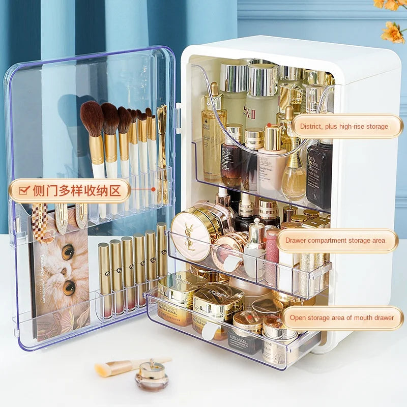 Cosmetics storage cabinet, desktop large capacity drawer type cosmetics storage box