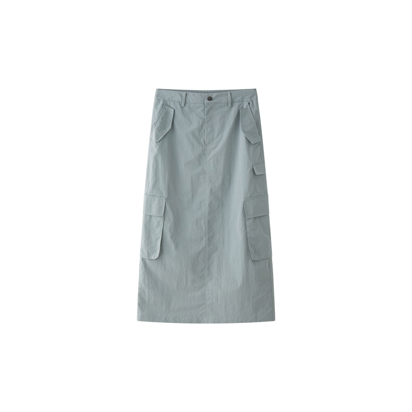 Autumn new gray workwear style half skirt, soft and breathable H-version long skirt for women