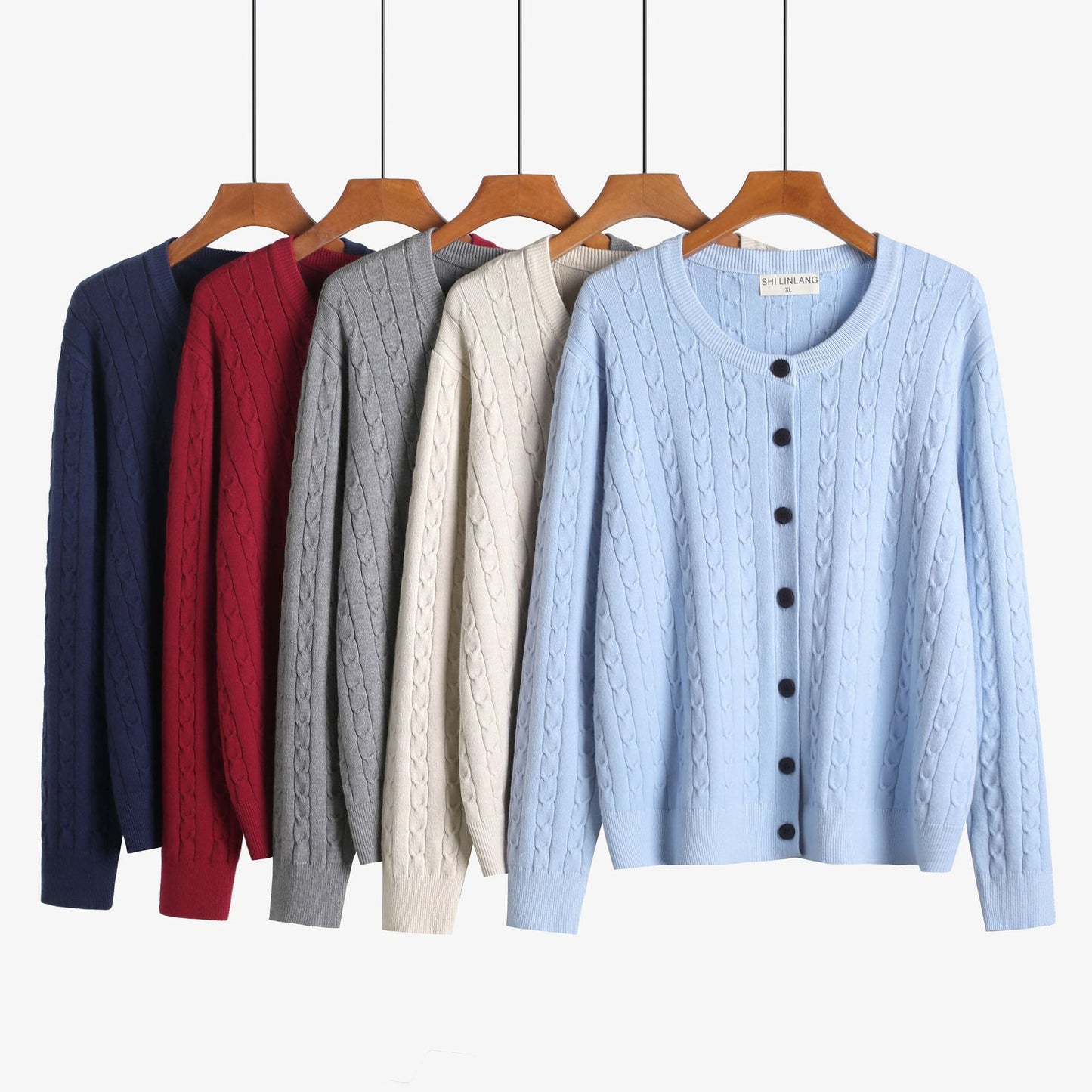 Retro Style Knit Cardigan Sweater Coat for Women, Casual Office Wear, Oversized Fit, Long Sleeve, Pullover Design