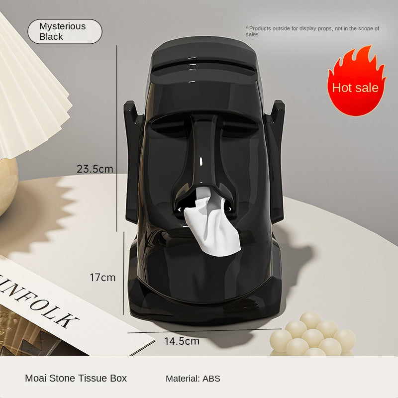 Creative Gypsum Tissue Box Multi-functional Living Room Entryway Easter Statue Bedroom Desk Headphone Stand