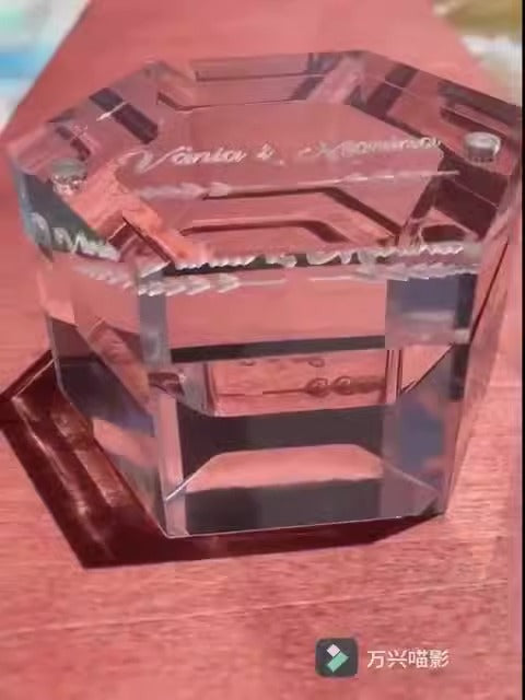 Customized Creative Couple Gift Box Wedding Ring Box Pairing Solid Wood Acrylic Jewelry Box Storage Box