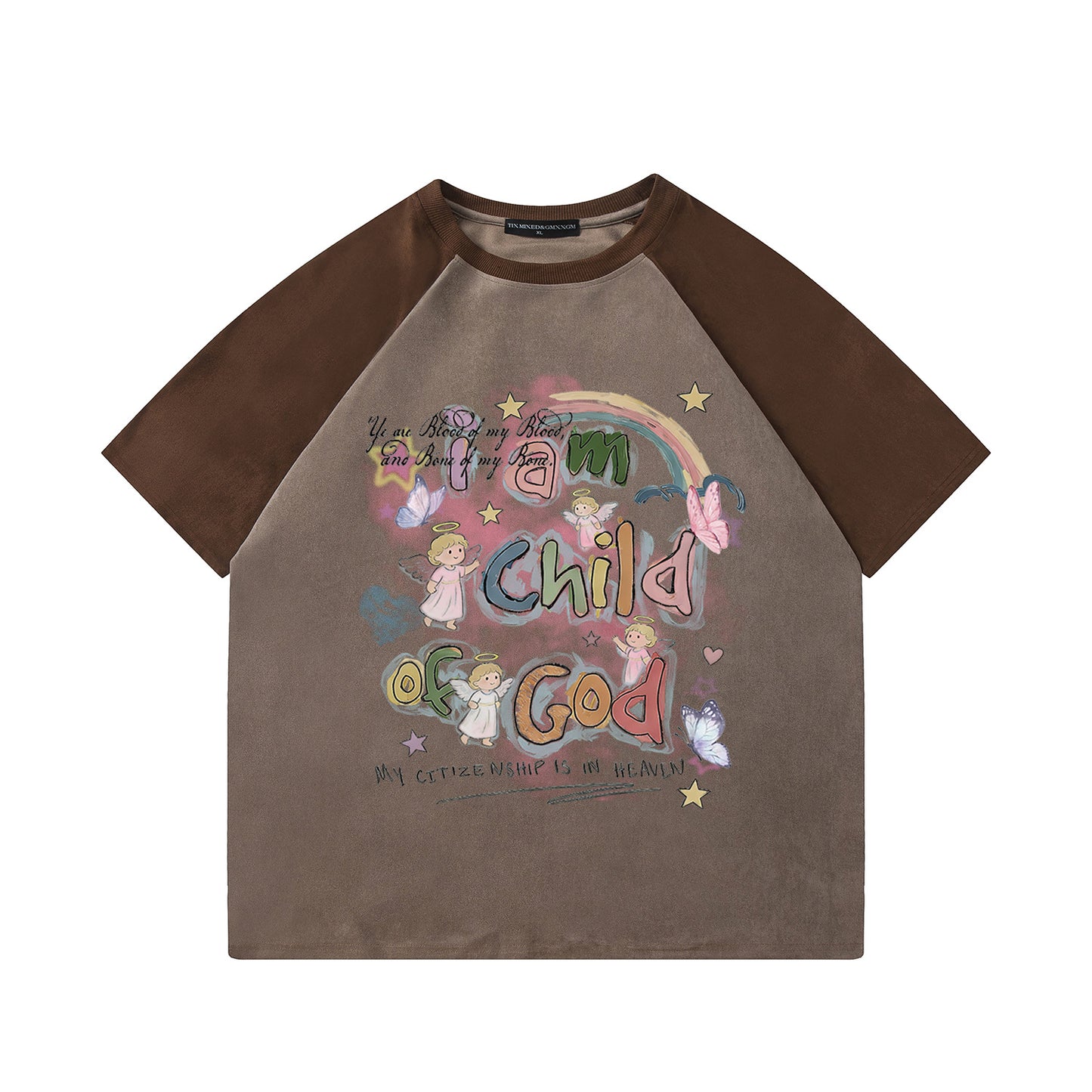 Rainbow Angel Printed Short Sleeve