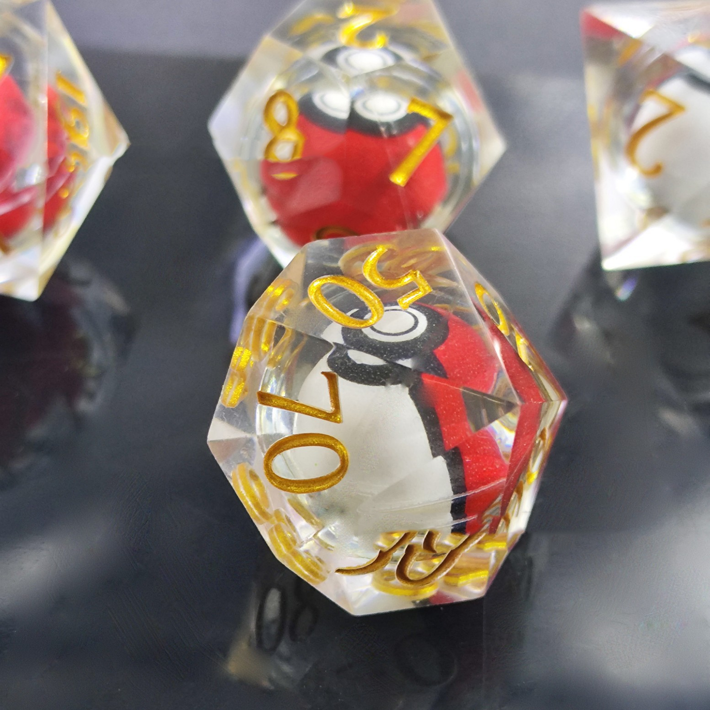 DND Dice Treasure Kemeng Resin Dice New Dragon and Dungeon Running Group 7-piece Set Cthulhu