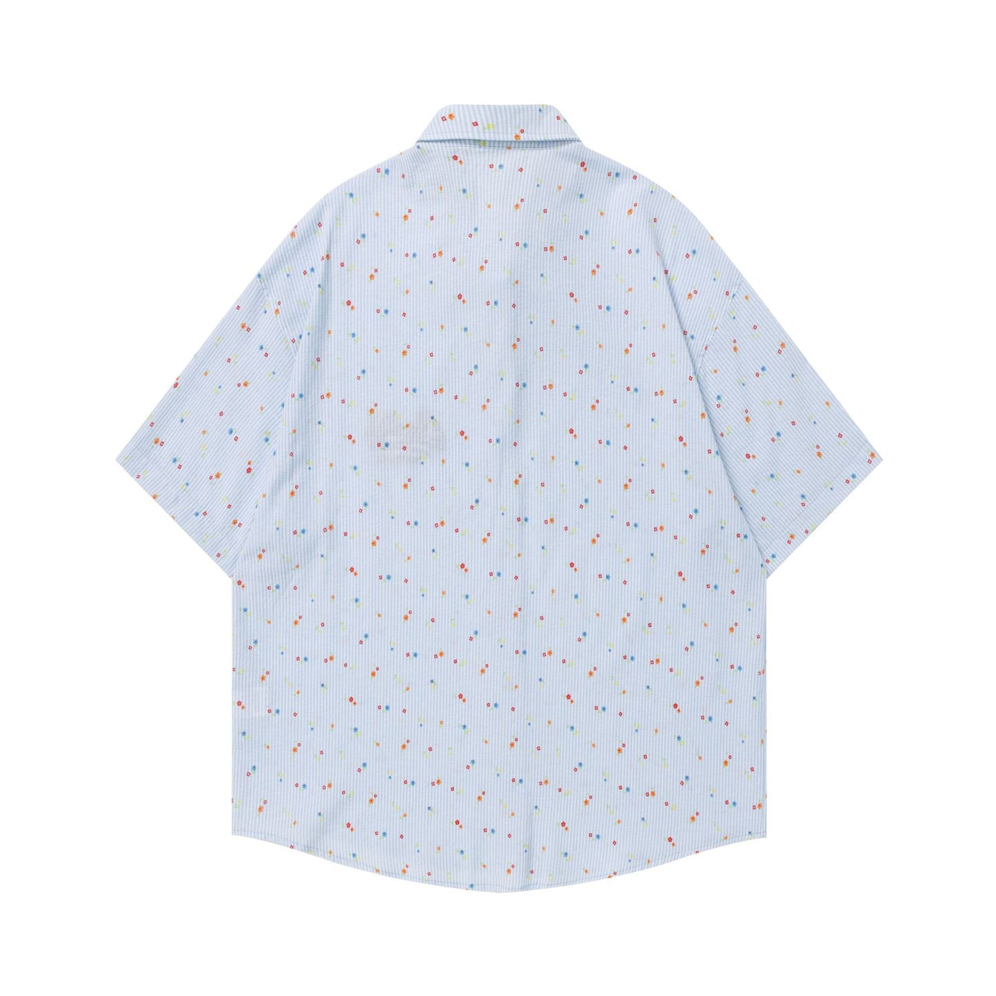 Embroidered contrasting tie short sleeved