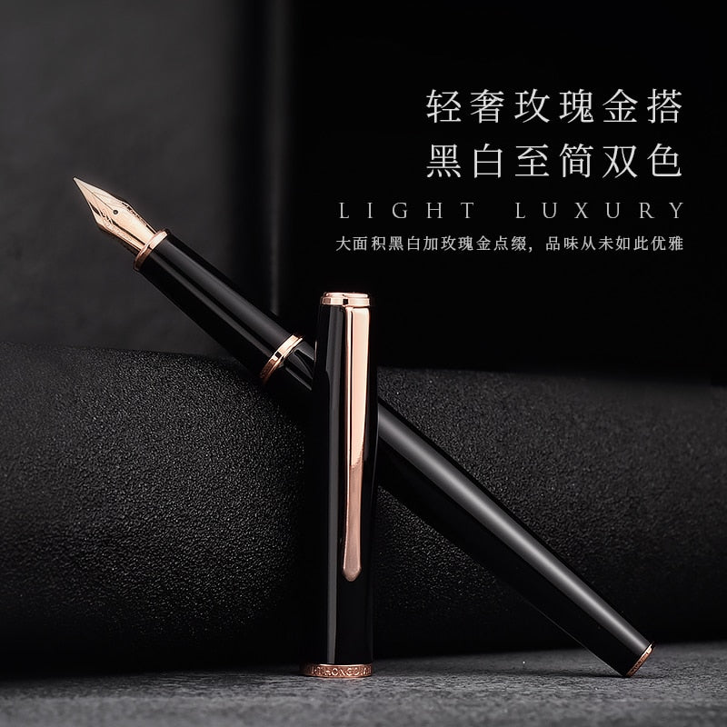 LT Hongdian 920 Rose Gold Fountain Pen Superfine/Fine nib 0.4/0.5mm Ladies Elegant And Excellent Business Office Gift Pen