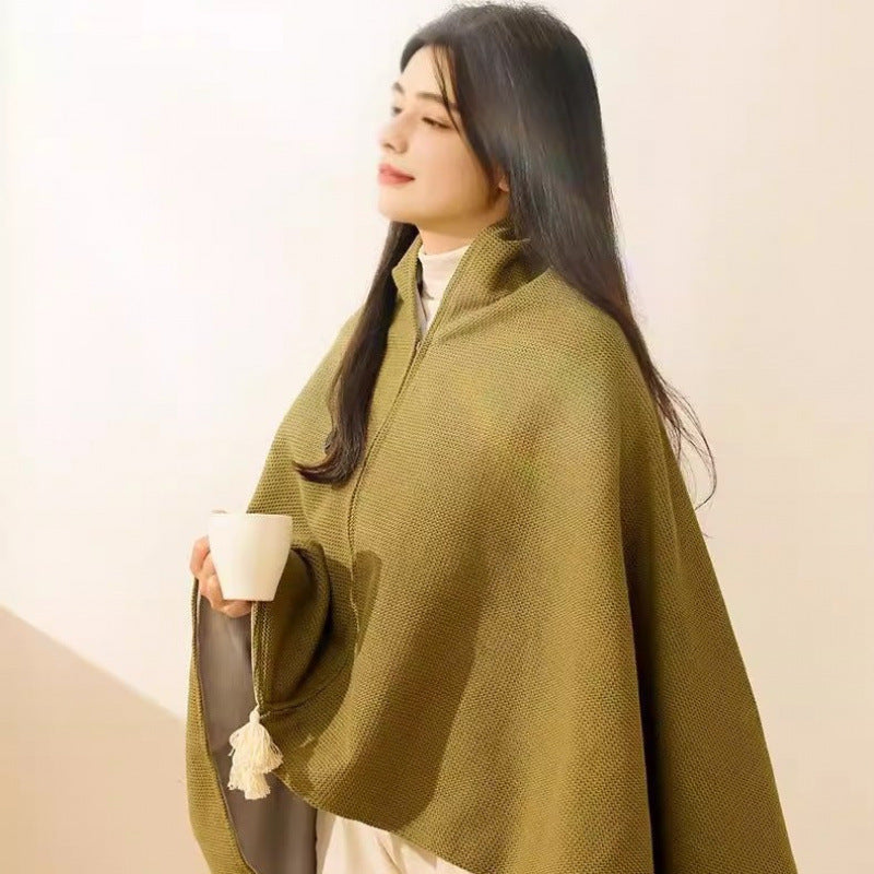 Portable heating blanket external heating shawl USB outdoor body cover blanket heating cloak