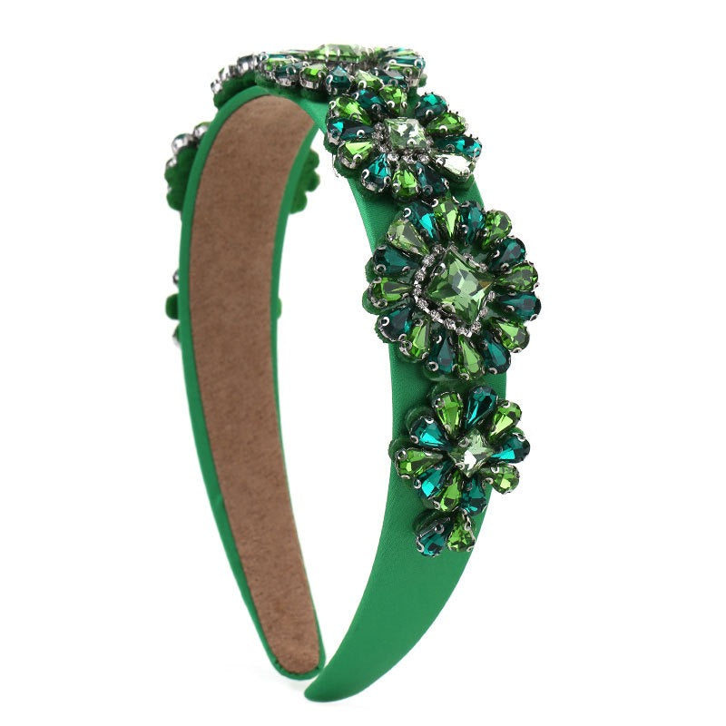 Fashionable Baroque rhinestone flower women's hair hoop hair accessories
