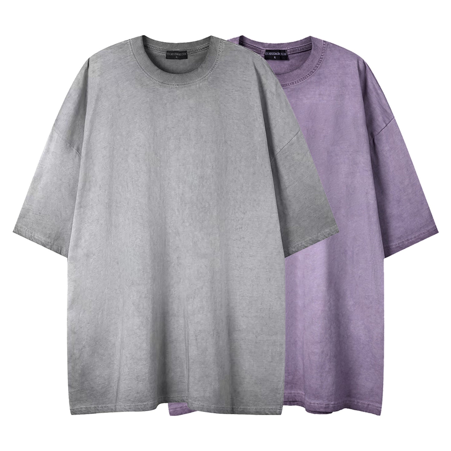 Plain washed old short sleeves