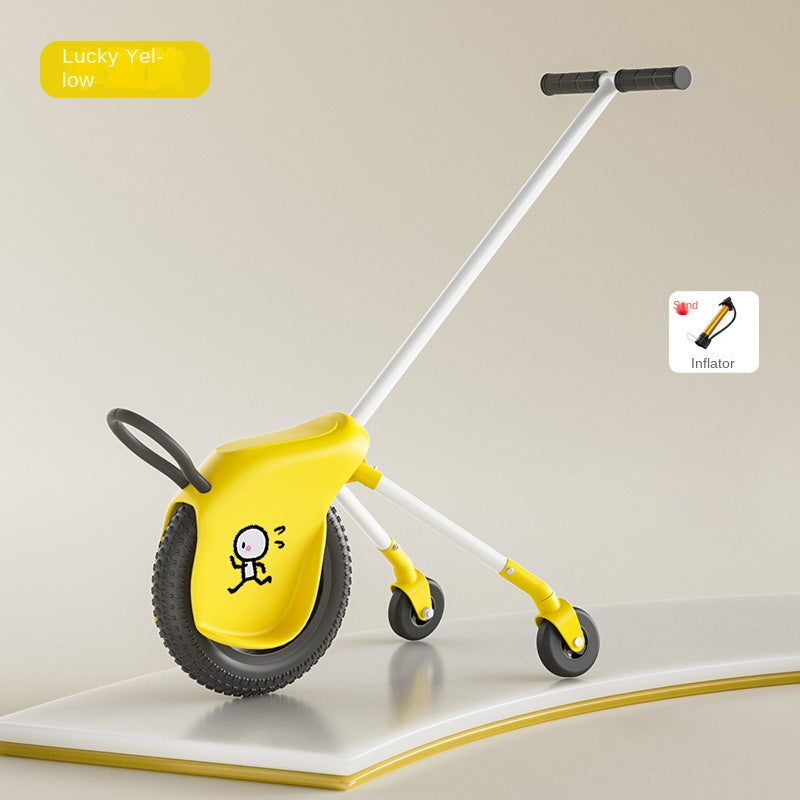 Single Wheel Stroller Kids Toy Car Parent-Child Ride-on Vehicle Competitive One-Wheel Off-road Baby Walker for Boys and Girls