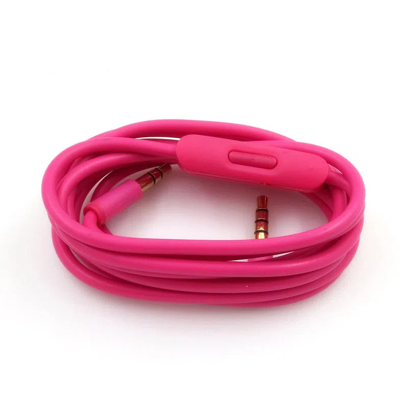 Seven color SOLO 2.0 with microphone control headphone audio cable 3.5 male to male recording headphone cable
