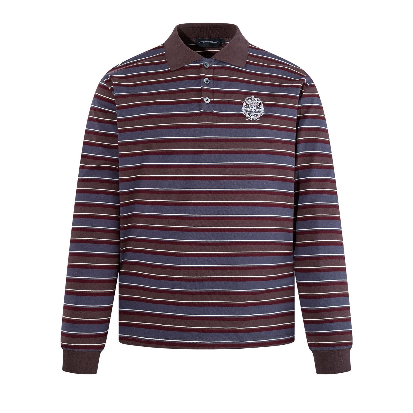 Striped polo shirt long sleeved T-shirt