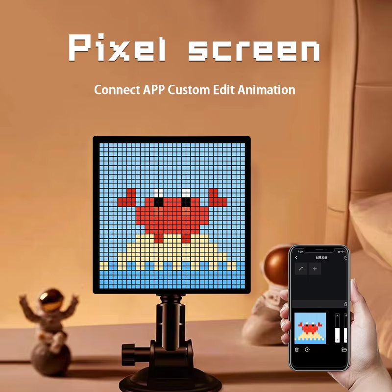 Pixel screen Bluetooth DIY point control screen alarm clock time screen wall-mounted LED pixel light full color dynamic smart DIy