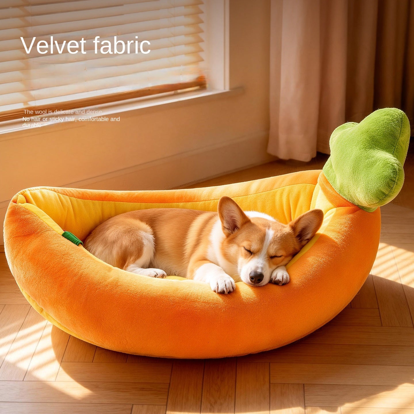 Carrot Cat Bed Winter Warm Plush Thickened All-Season Cat Kitten Nursing Bed Pet Small Dog Bed