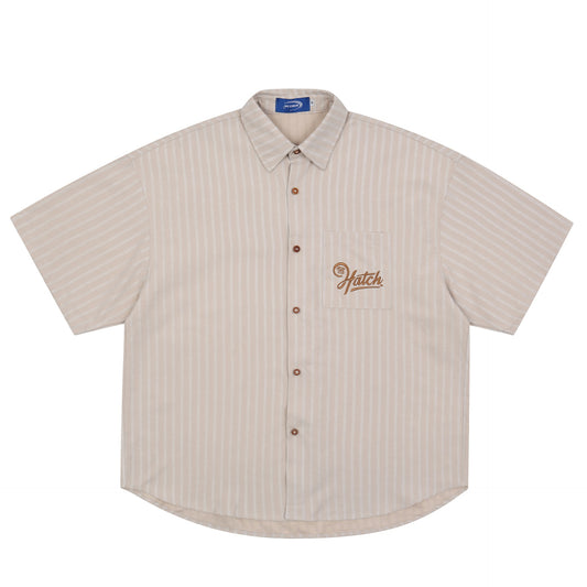 Minimalist striped short sleeved shirt