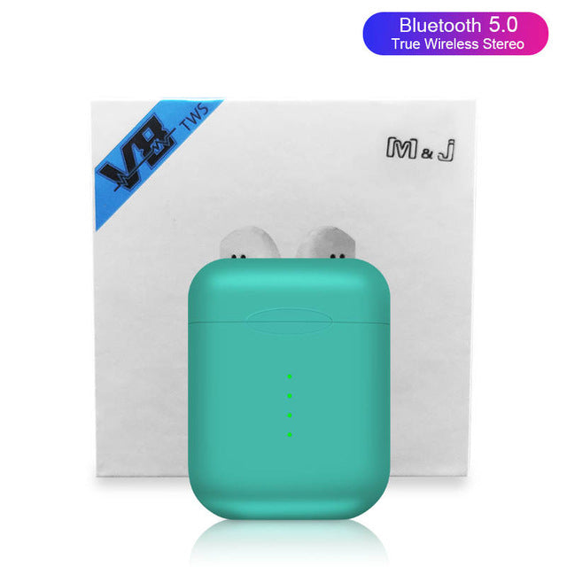 V8 TWS Pop-up Wireless Earphone 6D Super Bass Bluetooth 5.0 Earphones PK i20 i10 TWS i12 tws lk te9 i30 i60 i88 tws