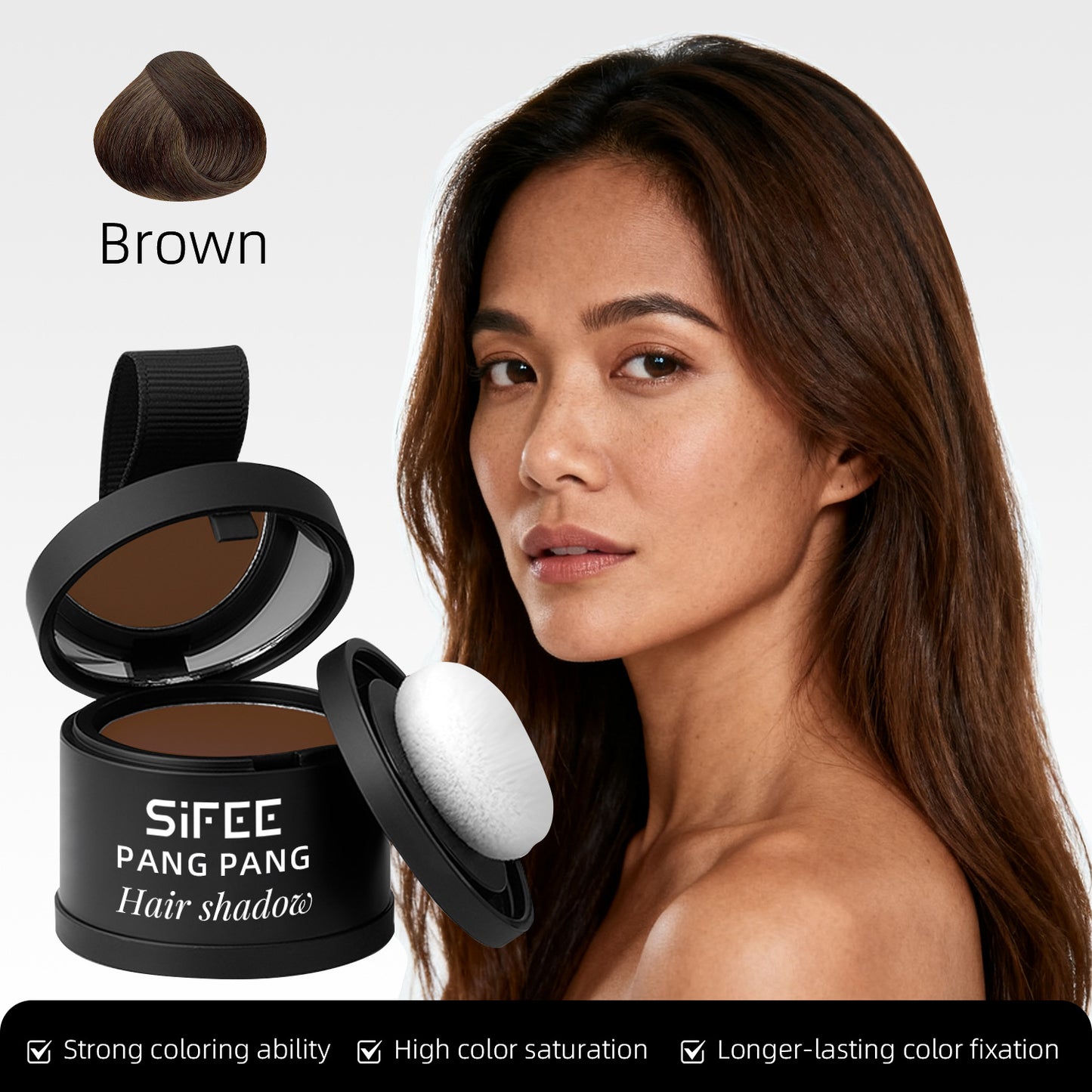 Hairline Powder Hair Filler Waterproof Sweat-Proof Volumizing Powder Long-Lasting Makeup for Forehead and Side Profile Hair Powder