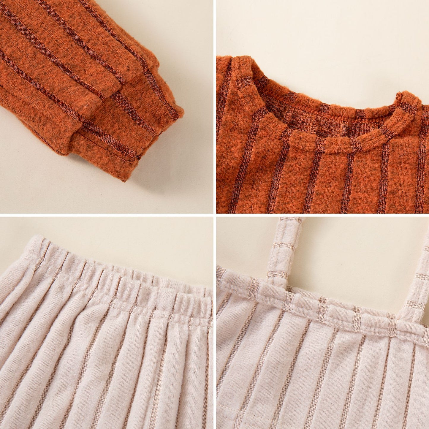 Chic Fashion Girls' 3-Piece Set Knit Long Sleeve Top, Strapless Vest, Wide-Leg Pants