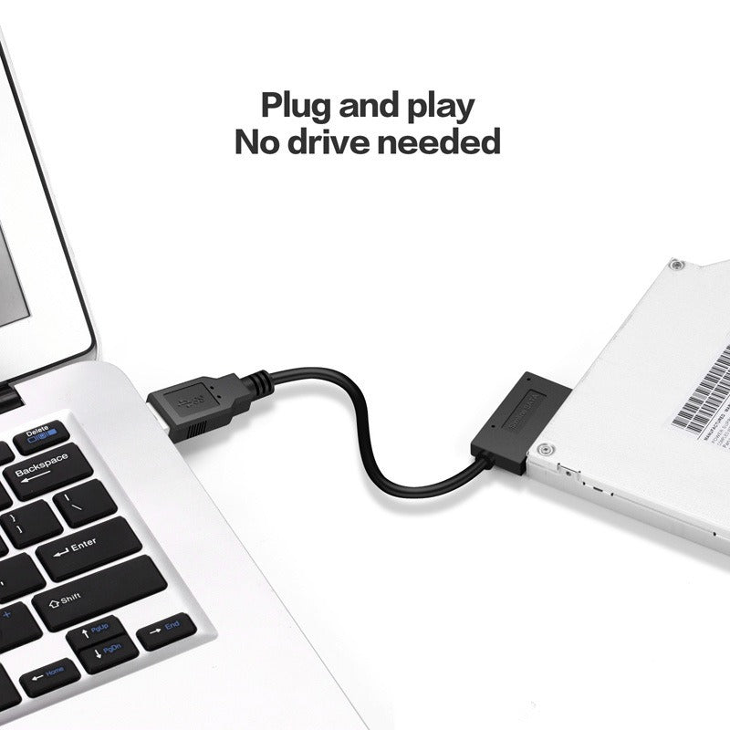 USB 3.0 to SATA7+6-pin easy drive cable laptop optical drive adapter cable SATA optical drive to USB