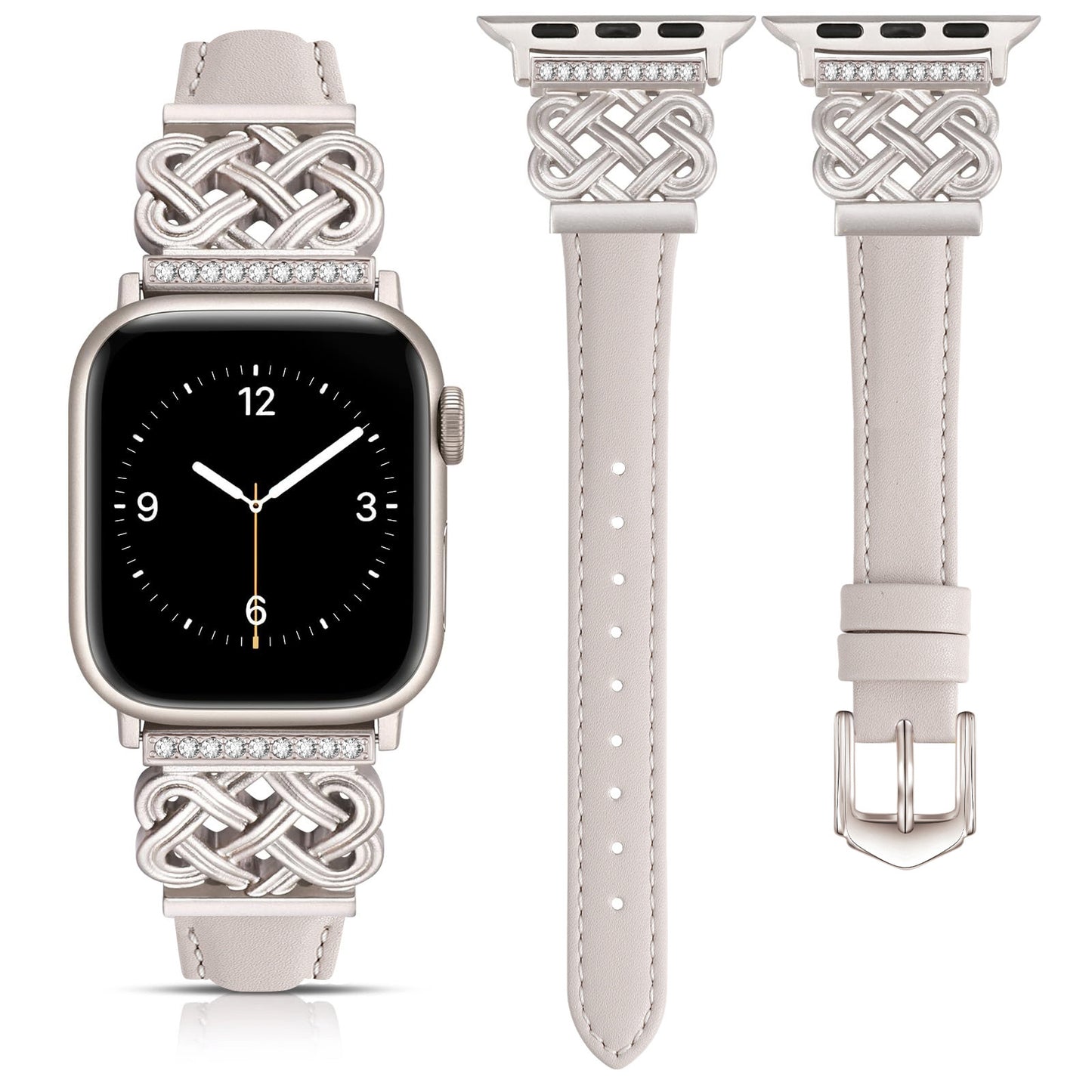 Strap Compatible with Apple Watch Band iWatch S10/SE98765 Metal Ultra-thin Watch Band