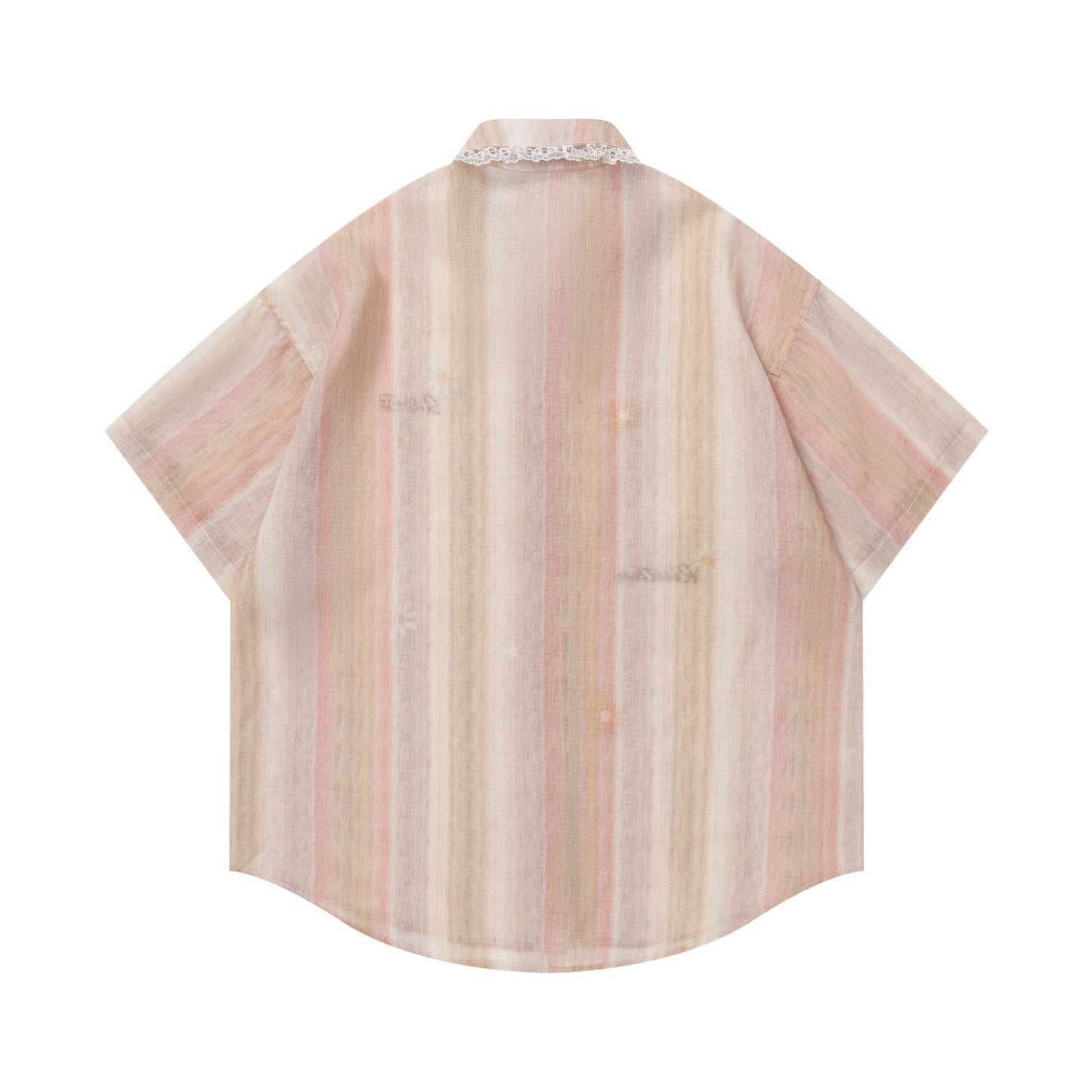 Embroidered gradient short sleeved shirt
