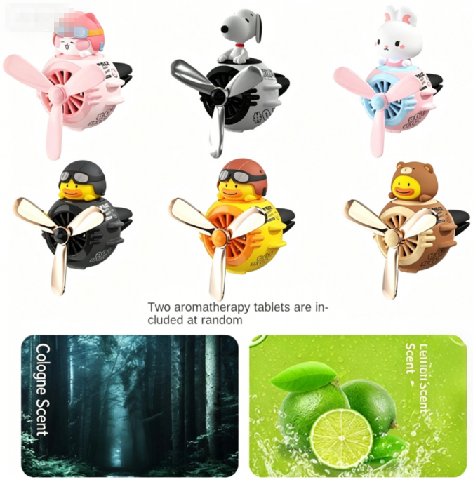 Air Vent Car Freshener, Cute Cartoon Car Perfume Sheets