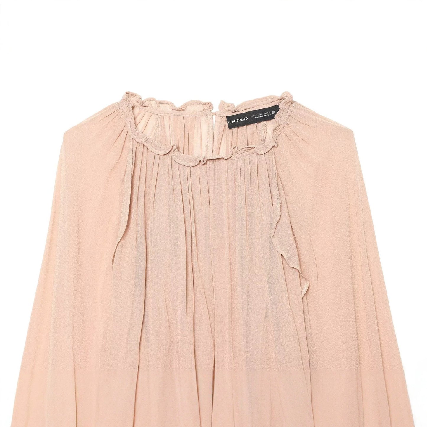 Lantern sleeve loose shirt top
