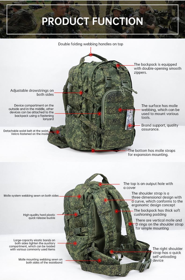 Cold War export: Russian Mammoth B tactical backpack, replica of Russian mountain special forces SPN Beaver 2 assault pack