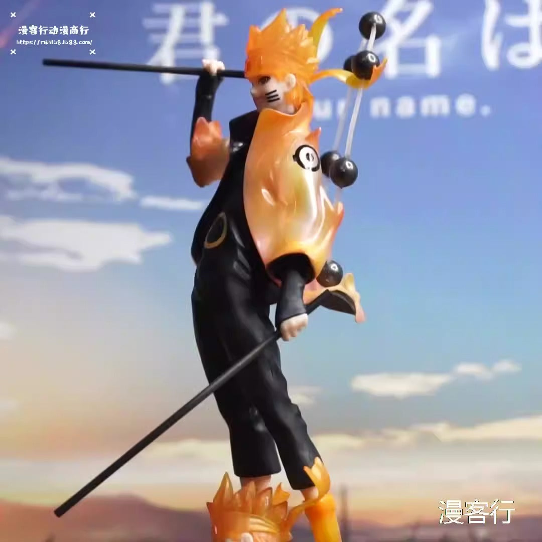 Naruto GK Six Paths Sasuke Nine-tailed Naruto Divine Statue Battle Susanoo Figure Model