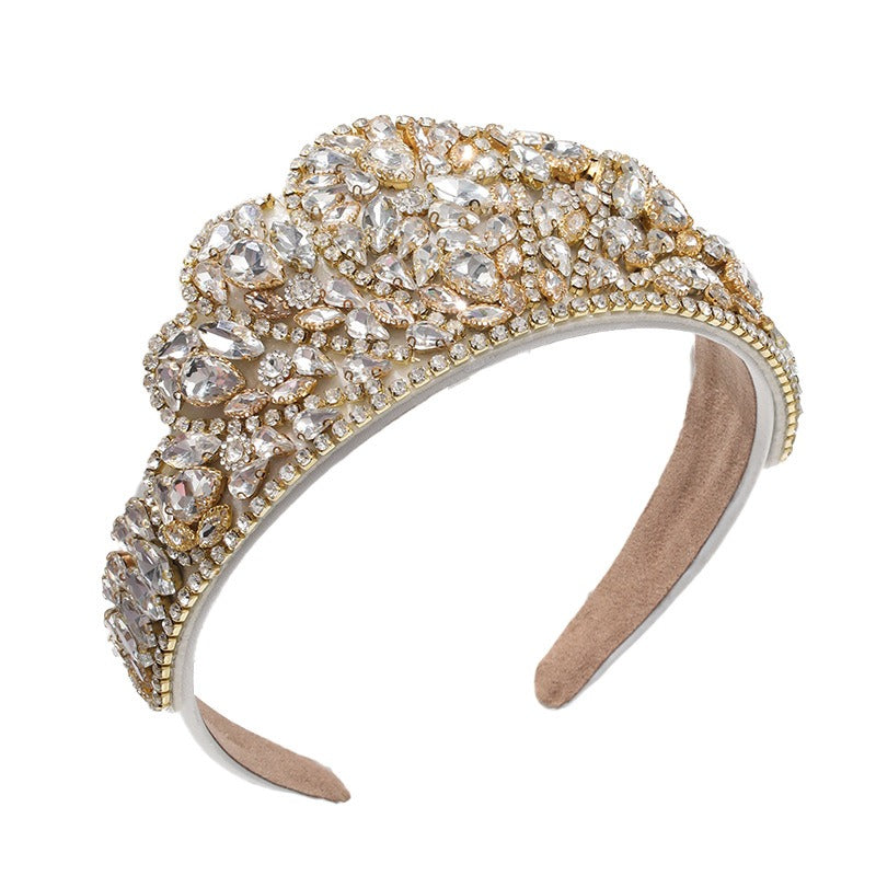 Baroque Heavy Industries Colored Diamond Hair Hoop Super Sparkling Crown Head Hoop