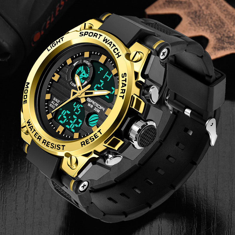 SANDA 739 Brand Wrist Watch Men Watches Military Army Sport Style Wristwatch Dual Display Male Watch For Men Clock Waterproof Hours