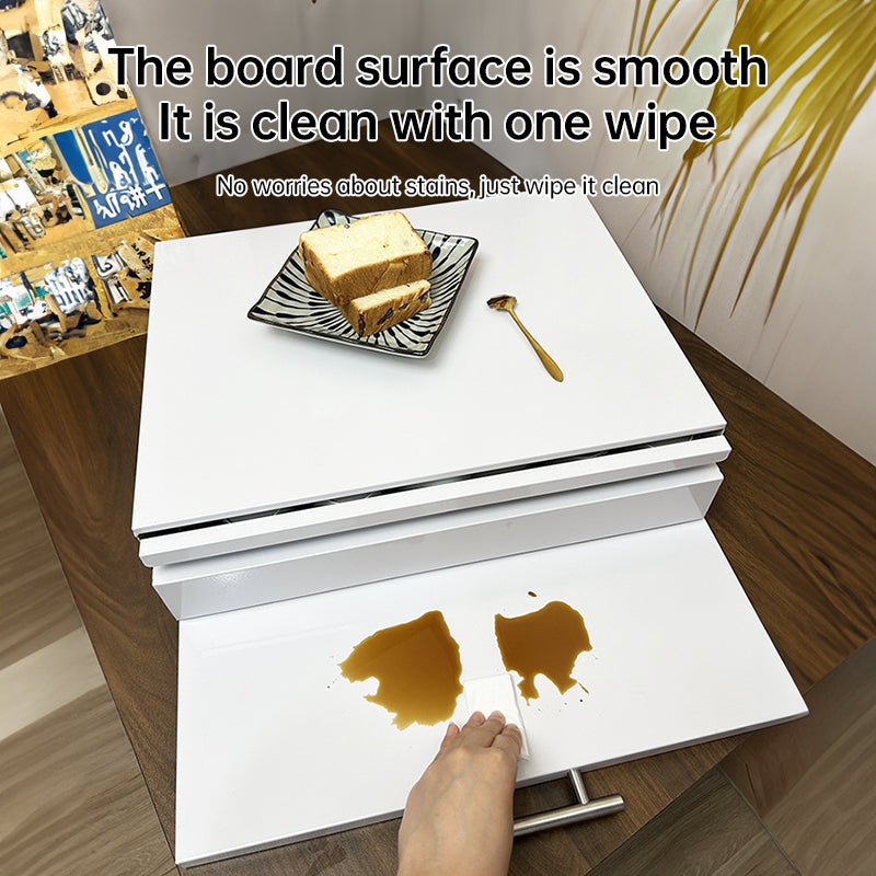 New microwave stand with pull-out drawer, coffee station, kitchen organizer - space-saving.