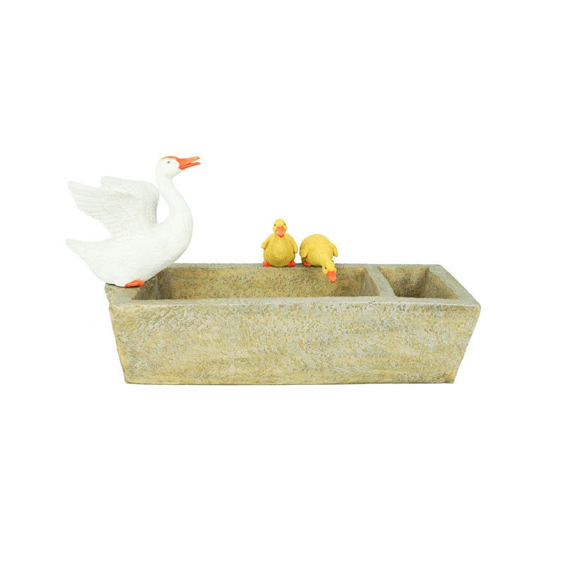 Balcony decoration, duck snail hydroponics, water ladle flower pot