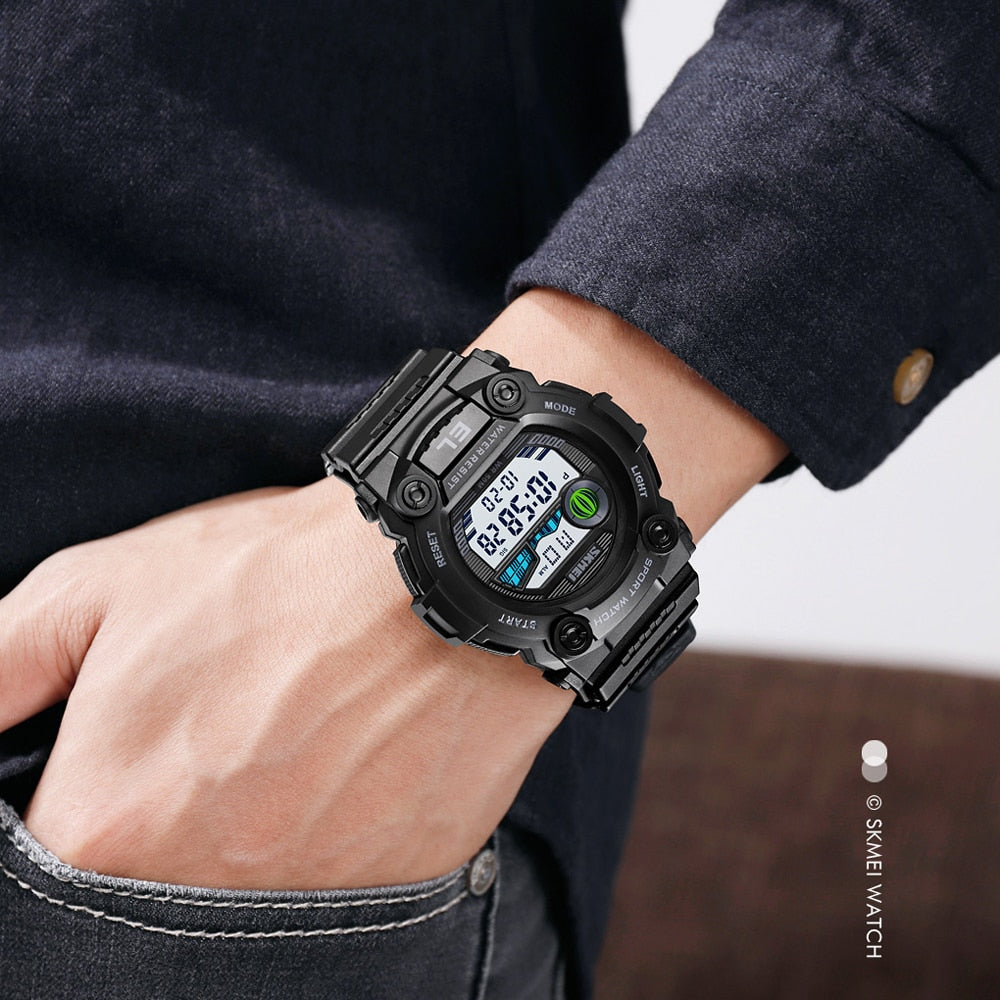 SKMEI 1633 New Men's Watches SKMEI Sports Digital Alarm LED Wristwatch For Male Gift Waterproof Electronic Women Clock Relojes Hombre