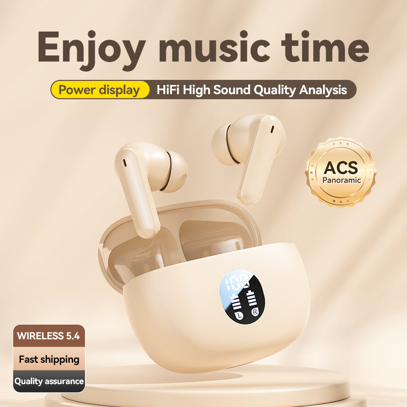 M69 Wireless Bluetooth Earphones In Ear Mini Long Range Sports Noise Reduction Universal Digital Display Earphones
