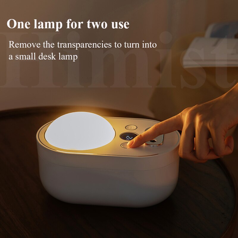 1L Projection Light Air Humidifier Dual Nozzle 4000mAh Rechargeable Battery Wireless Ultrasonic Aroma Diffuser Mist Maker Fogger