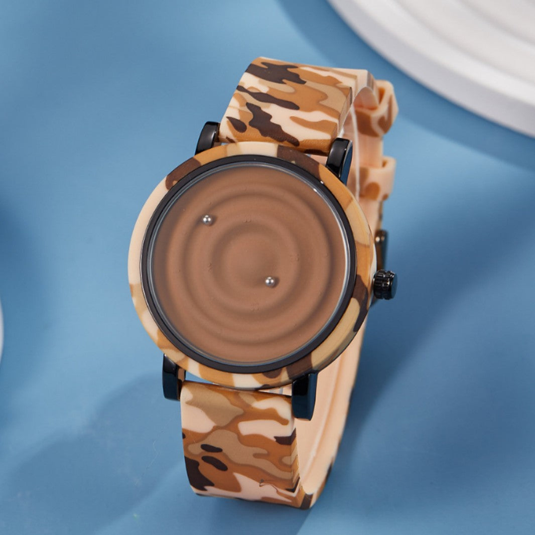 Fashion Silicone Watch Unisex Innovative Creative Trendy Floating Ball Watch