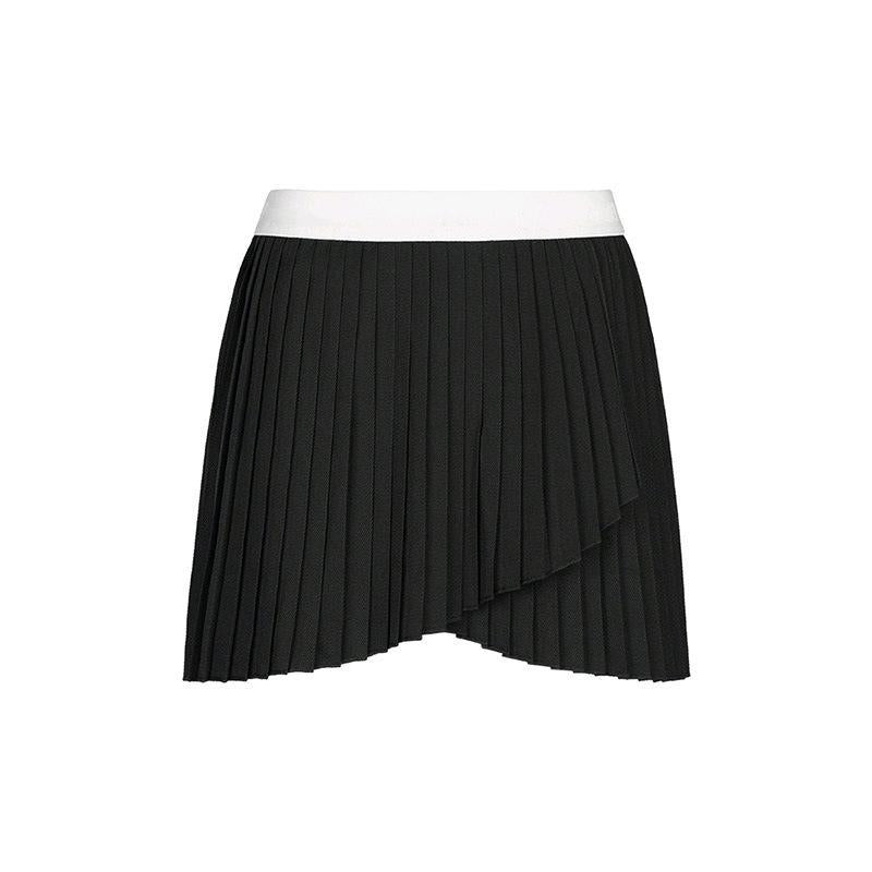 Irregular Hem Pleated Sporty Mini Skirt for Women, High-Waisted, Slimming, Anti-Slip, Pocketed Tennis Skirt